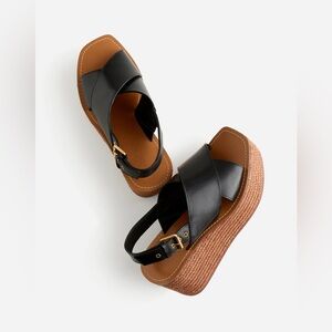 NIB Madewell Amee Wedge Sandal in True Black